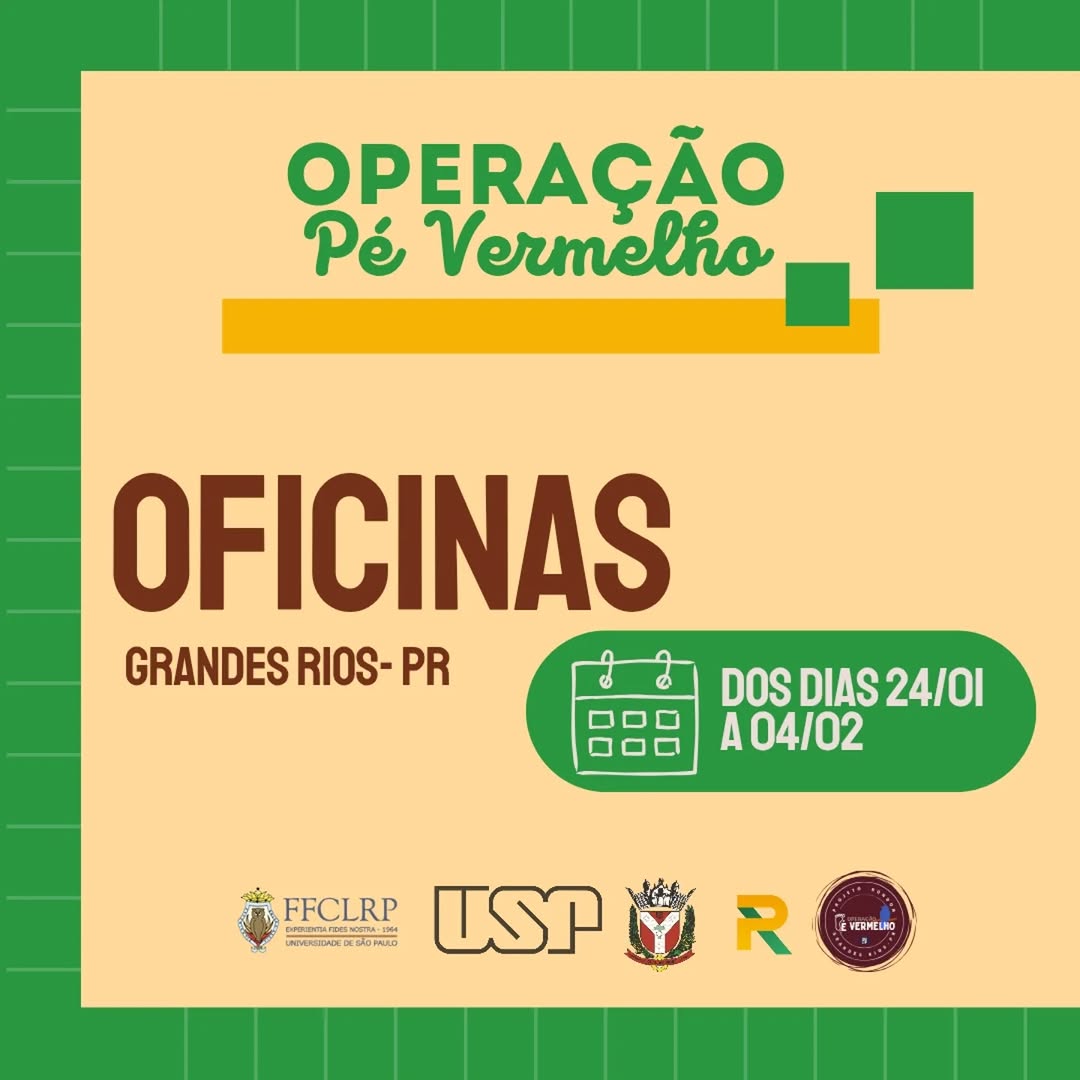 Oficinas que o Projeto Rondon preparou pra vocês! 