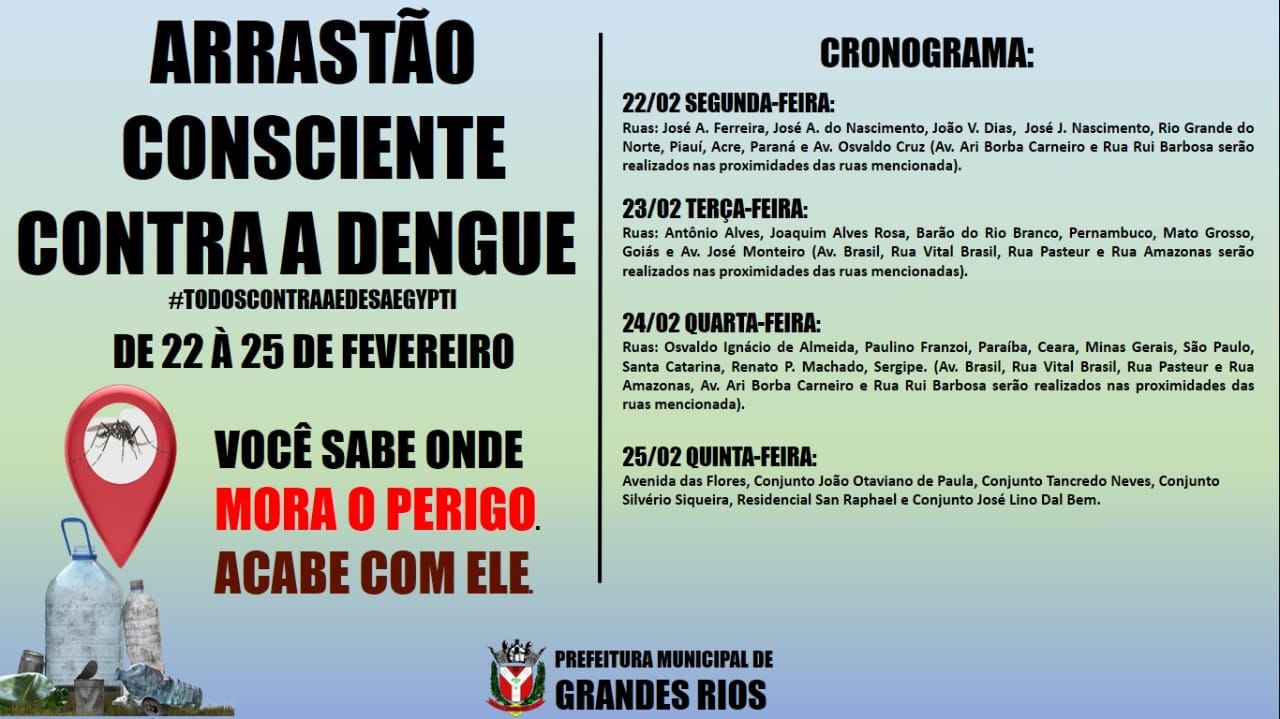 Arrastão consciente contra a dengue