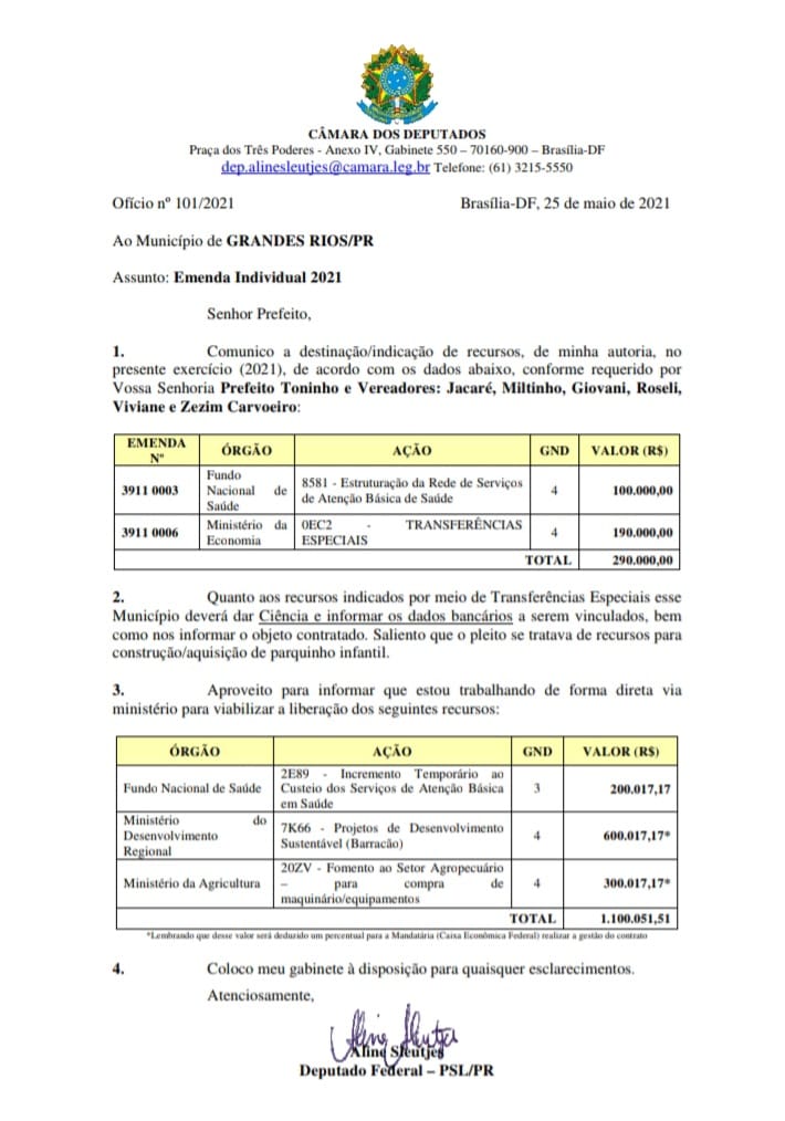 MAIS CONQUISTAS PARA GRANDES RIOS