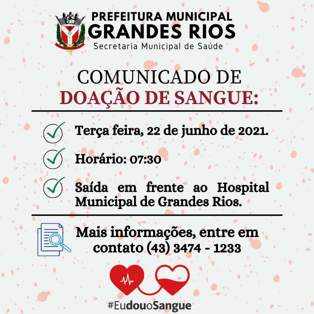 ATENÇÃO!!  PRECISA-SE DOADORES DE SANGUE