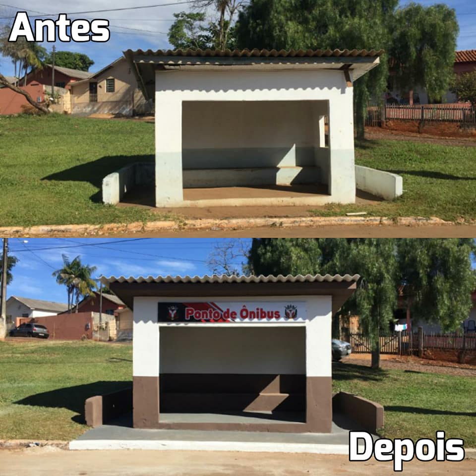 Reforma em ponto de ônibus