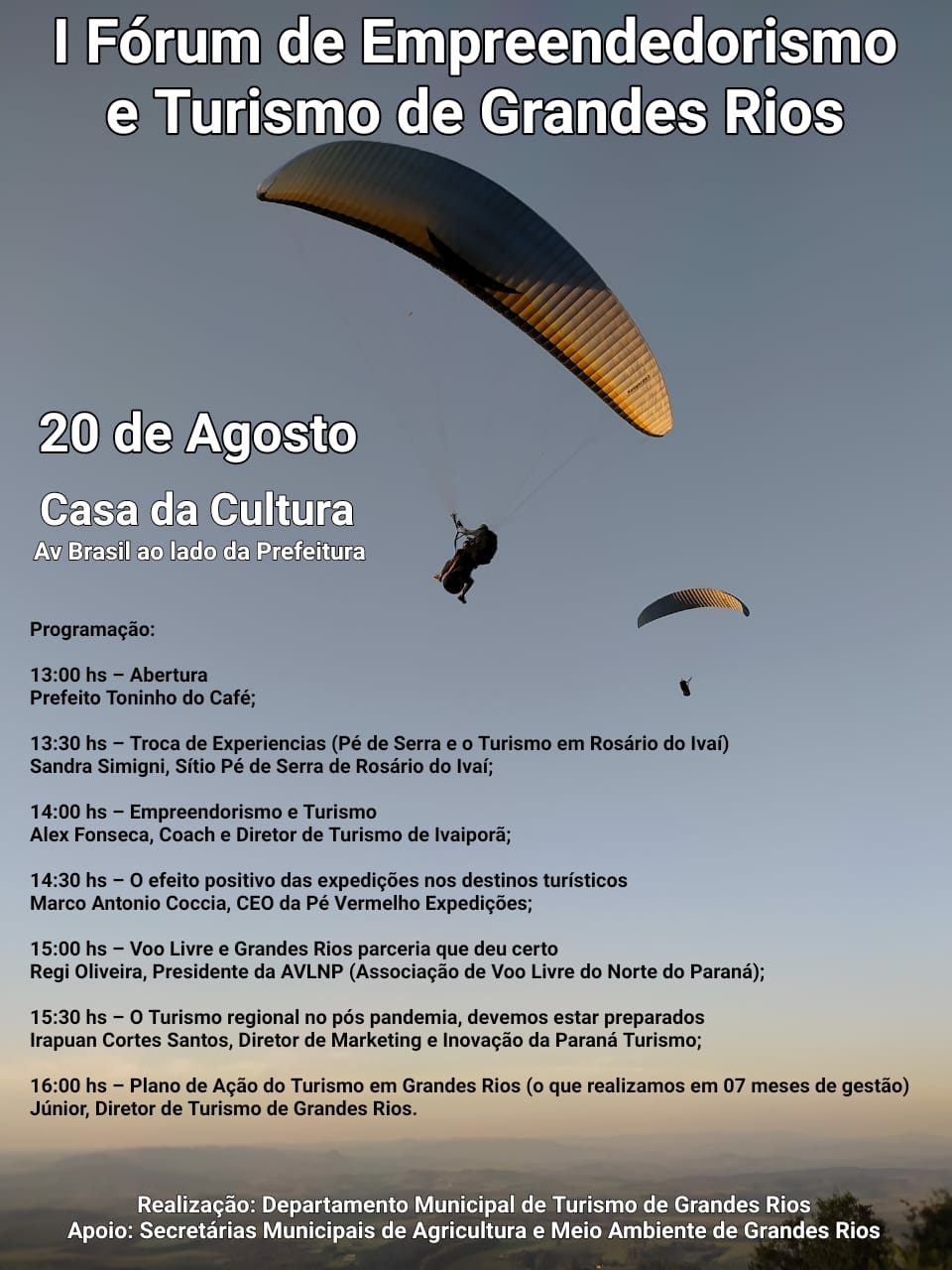 1º Fórum de Empreendedorismo e Turismo de Grandes Rios