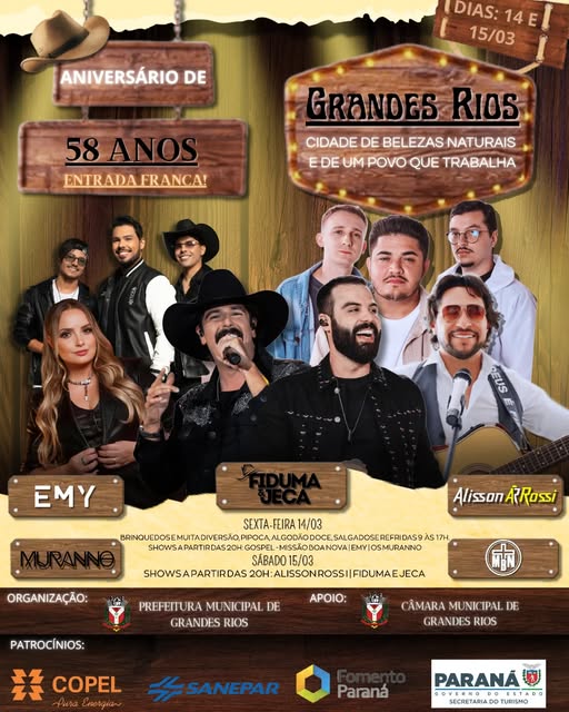 ANIVERSÁRIO 58 ANOS DE GRANDES RIOS!