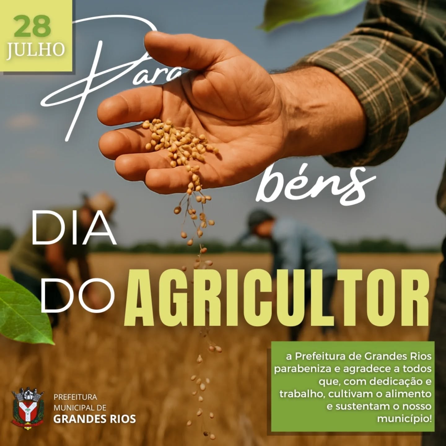 Parabenização ao Dia do Agricultor