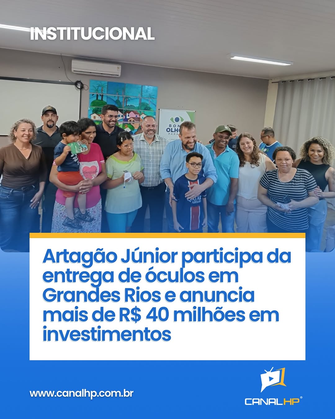 ARTAGÃO JÚNIOR PARTICIPA DA ENTREGA DE ÓCULOS EM GRANDES RIOS E ANUNCIA MAIS DE R$ 40 MILHÕES EM INVESTIMENTOS