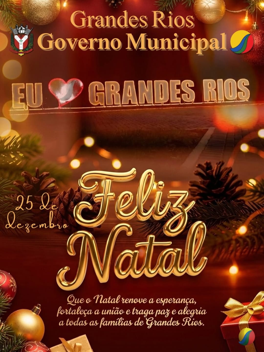Feliz Natal a toda a população de Grandes Rios!