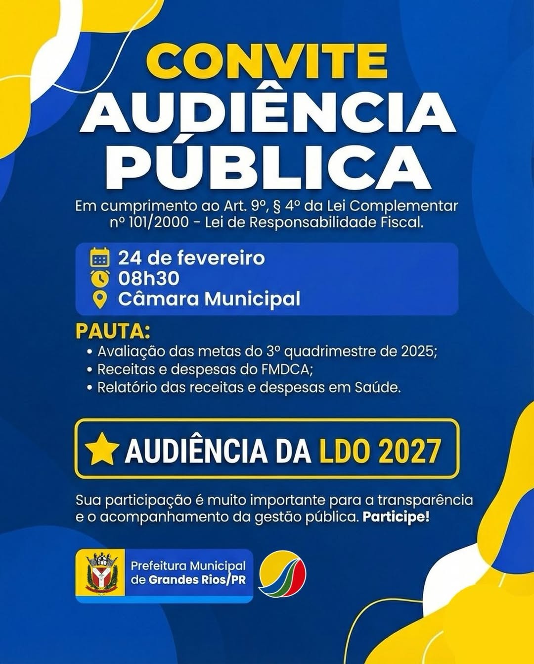 Convite - Audiência Pública