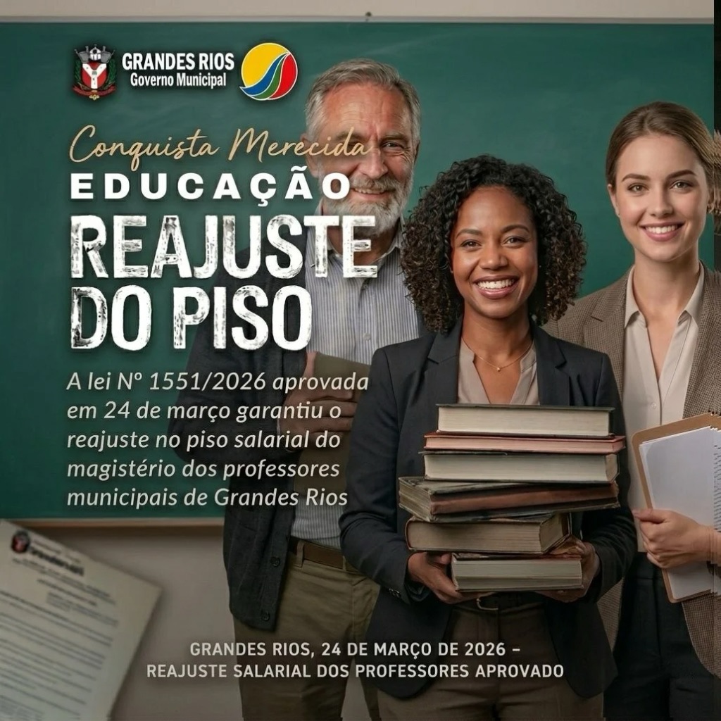 Grandes Rios segue avançando com respeito e valorização aos nossos profissionais!