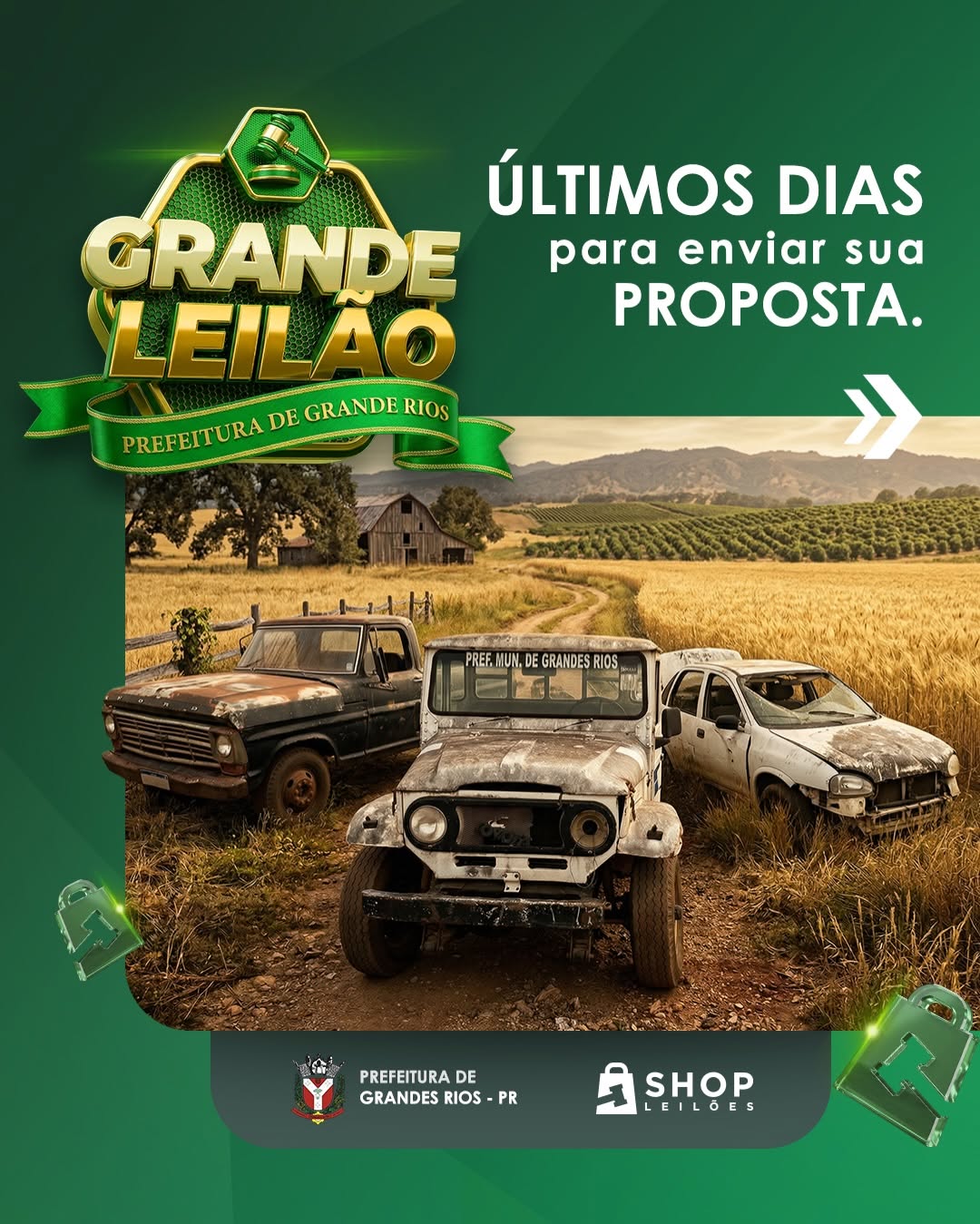 GRANDE LEILÃO DA PREFEITURA DE GRANDES RIOS - PR