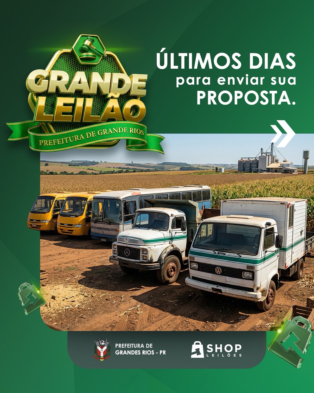 GRANDE LEILÃO DA PREFEITURA DE GRANDES RIOS - PR