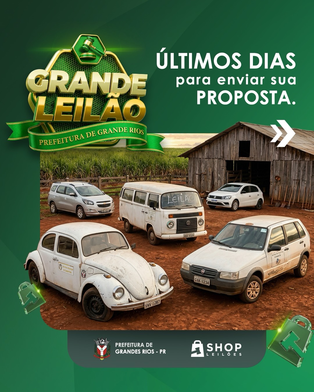 GRANDE LEILÃO DA PREFEITURA DE GRANDES RIOS - PR