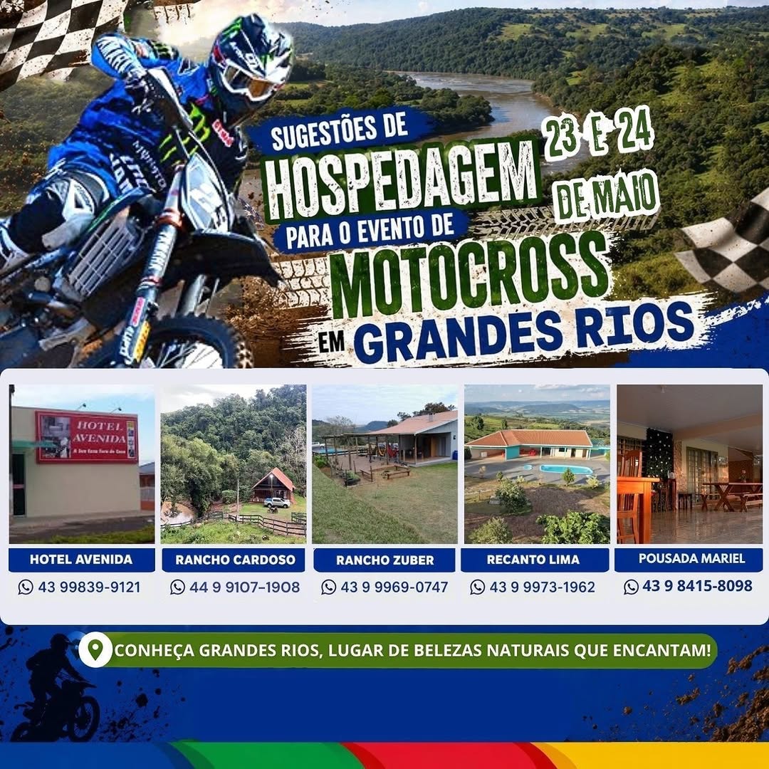 Vai vir para o motocross em Grandes Rios?