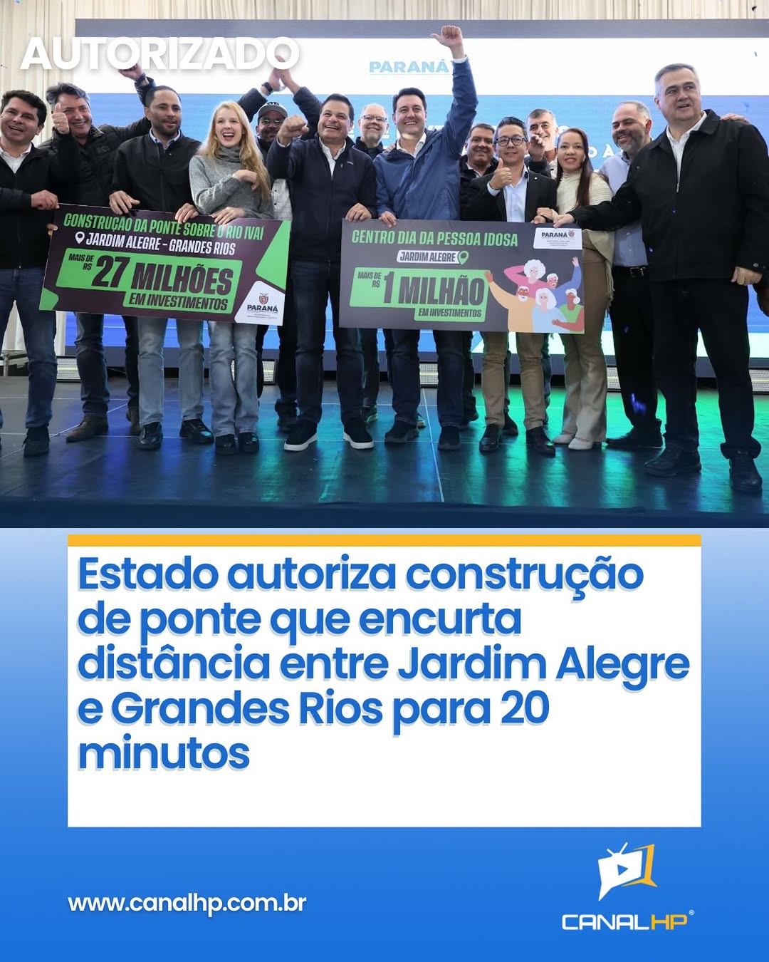 ESTADO AUTORIZA CONSTRUÇÃO DE PONTE QUE ENCURTA DISTÂNCIA ENTRE JARDIM ALEGRE E GRANDES RIOS PARA 20 MINUTOS