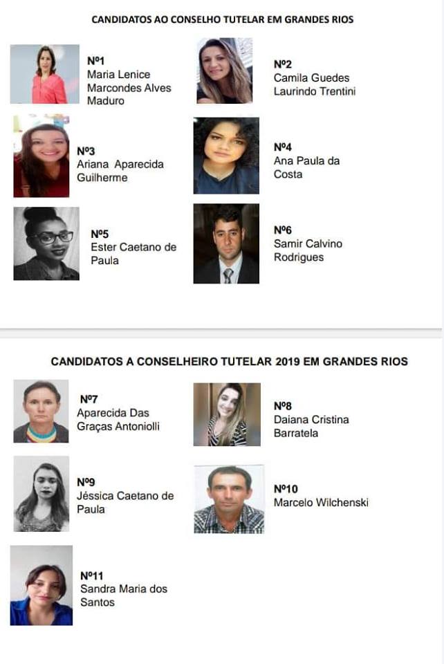 Candidatos ao conselho tutelar em Grandes Rios