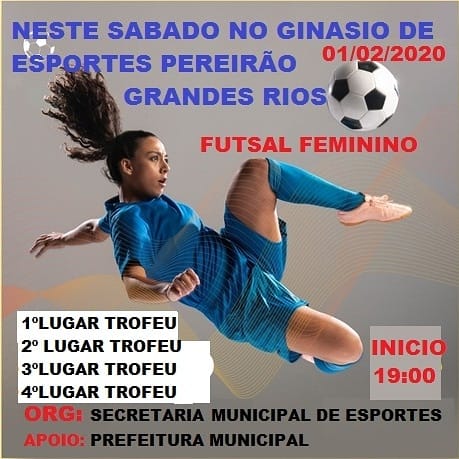 Neste sábado Futebol Feminino no ginásio de esportes Pereirão