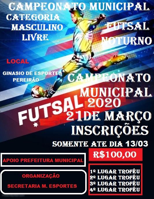 Campeonato de futsal municipal 2020