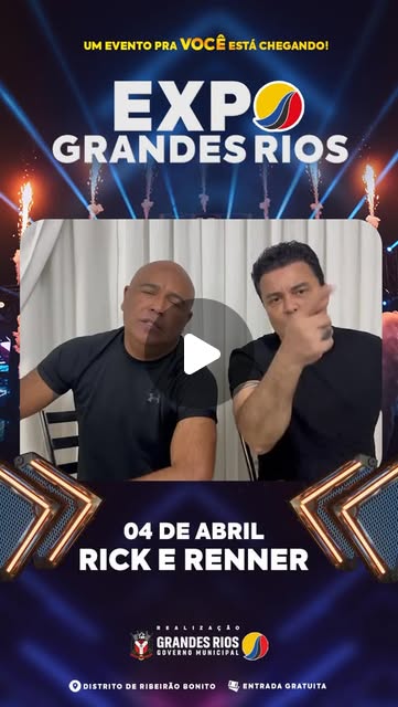 Recado ExpoGrandesRios 2026 - Rick & Renner