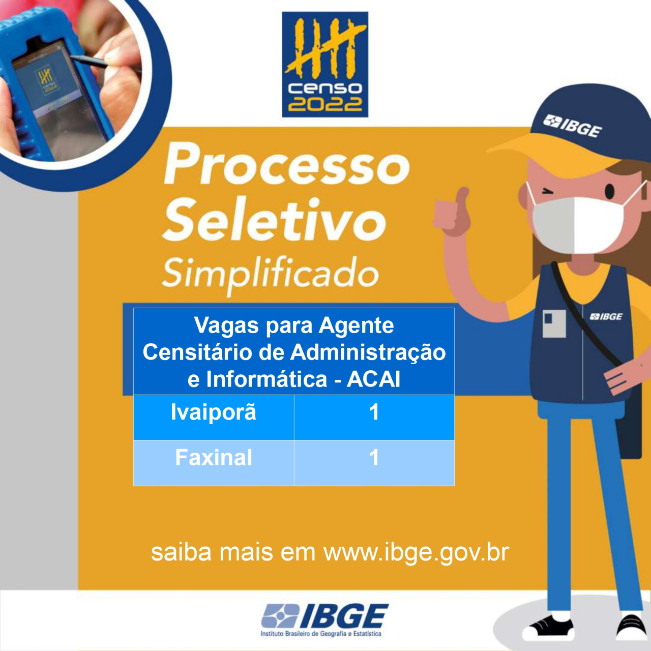 IBGE - CENSO 2022 Processo Seletivo Simplificado